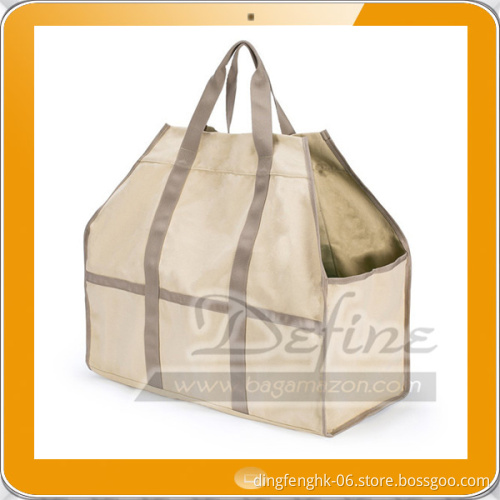Premium Sturdy Canvas Wood Carrier Log Tote Bag